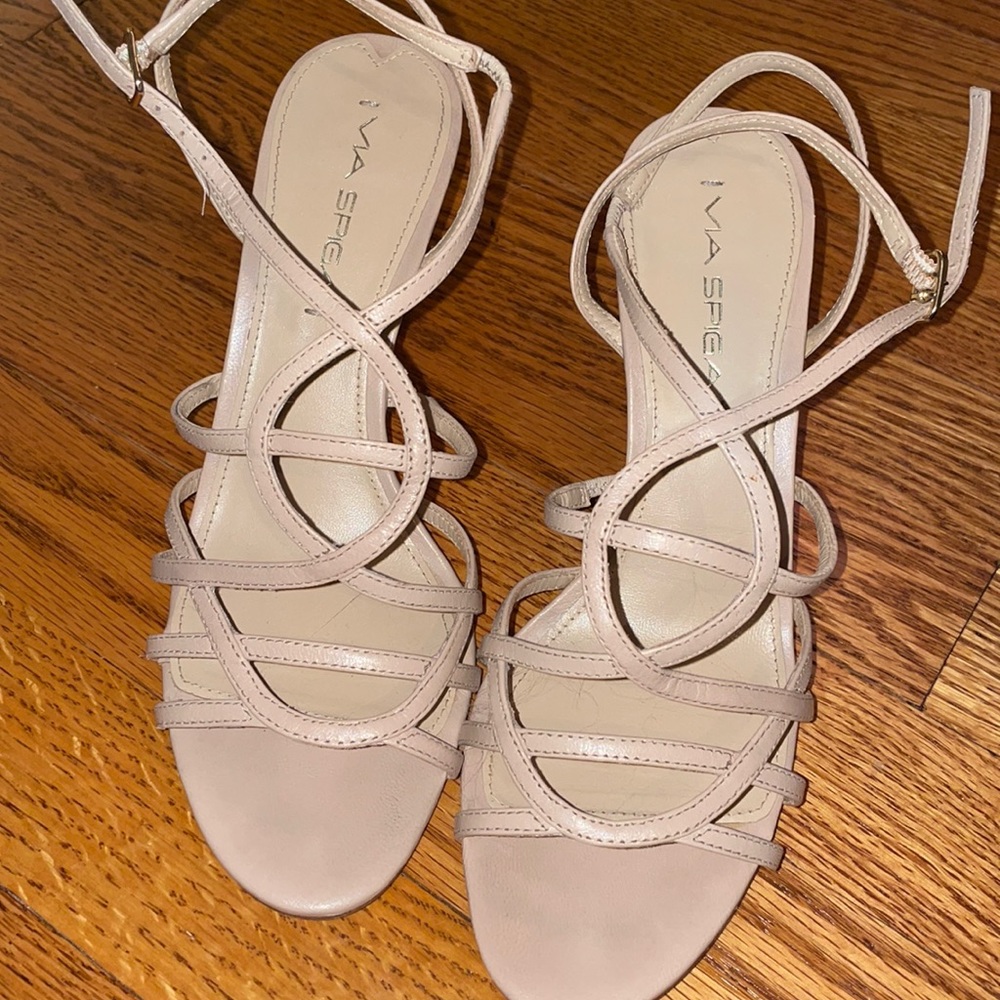 Via Spiga Nude Strappy Heels